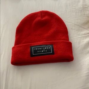 red twenty one pilots beanie